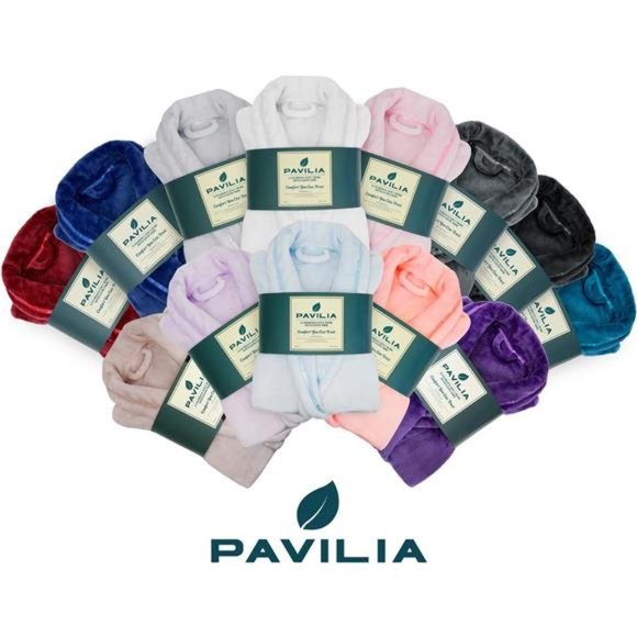 Fleece Robe For Women, Plush Warm‎ Bathrobe Womens, Fluffy Soft Spa Long Robe - Picture 2 of 7